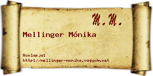 Mellinger Mónika névjegykártya